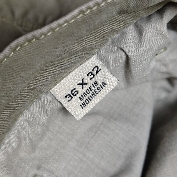 FLINT AND TINDER Pants Men Slim Fit 36x32 Green Cotton Blend Stretch Casual - Picture 4 of 9